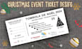 be your virtual assistant for christmas event ticket, raffle ticket design