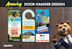 design professional door hanger for any business