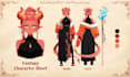 draw your character sheet design for book,comic or original character