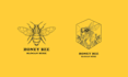 make hand drawn honey bee logo