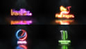 create amazing fast neon logo intro