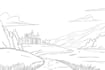 draw black and white line art