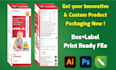 design innovative product packaging with custom box and label
