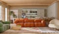 do interior design and 3d rendering for bedroom living room and kitchen