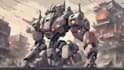 do anime style mecha robot illustrations