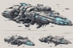 design a spaceship, sci fi illustration and sci fi art