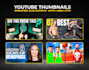 design high CTR youtube thumbnails for podcast, vlog, fitness