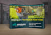 design tradeshow backdrop or counter banner or rollup banner