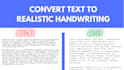 do convert text to digital handwriting