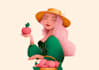 draw semi realistic cartoon character art, illustration