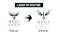 remake, redesign existing logo, image into vector tracing with high quality