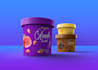 do ice cream cups, tub packaging, label, logo and box design