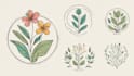 create botanical boho logo designs