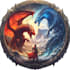 made design medieval fantasy game, rpg, mmo game logo