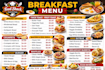 create a digital restaurant menu design and display menu