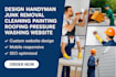design handyman website junk removal website cleaning website roofing pressure w