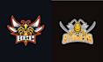 design creative angry bee honey mascot logo