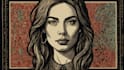 draw a custom portrait in linocut style