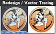 do raster to vector, redesign, tracing to make ai, eps, pdf