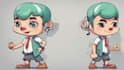 design a 2d cartoon character