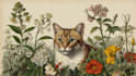 draw an animal and botanical illustration