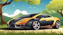 make amazing vector car portrait form your car