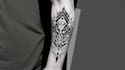 creat black and white geometric artistic tattoo design