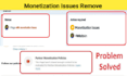 facebook page monetization issue remove  in 15 minutes