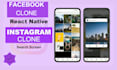 do facebook clone app, instagram clone app, tiktok clone app for android and ios