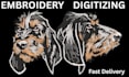 do custom embroidery digitizing in 1 hour pes dst jef vp3