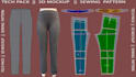 clothing pattern making, fashion tech pack, clo3d