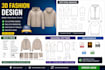 sewing pattern making, tech pack, 3d clothing mockups
