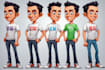 design custom cartoon character, mascot