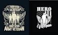 do retro t shirt army veteran vector logo design