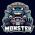 do monster car mascot logo design