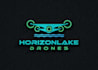 unique aerial drone photography camera sky view logo design