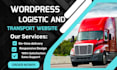 design logistic website trucking dispatch freight moving company courier website