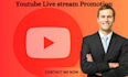 do youtube live stream promotion, video promotion, live streaming