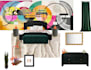 interior design a mood board for a kids bedroom