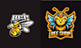 design high quality bee mascot logo