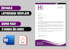 design a professional letterhead with an editable word template within 2 hours