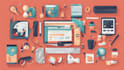 create a unique flat vector illustration