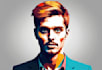create a face into color vector art portrait