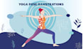 draw yoga, exercise, workout, fitness poses illustrations