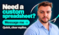 build custom excel and google sheets spreadsheets