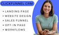 set up clickfunnel landing page, clickfunnel sales funnel, hubspot CRM