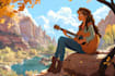 draw disney portrait digital art illustration