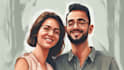 draw couple portrait illustration from photo