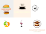 do create food and beverage logo luxury and minimalist