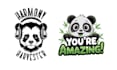 do high quality mascot monkey teddy panda logo